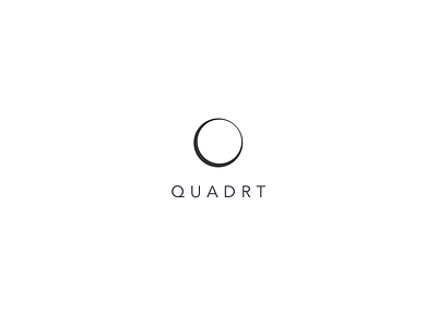 q u a d r t branding circle logo quadrt square