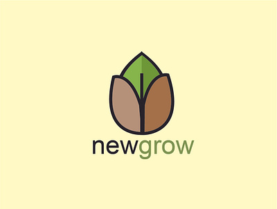 New grow Logo branding design graphic design illustration logo typography vector