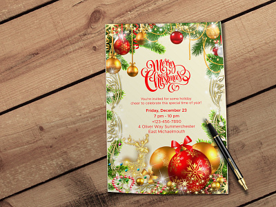 Christmas Party Flyer christmas christmas party design digital design flyer flyerdesign graphic design xmas xmas2023