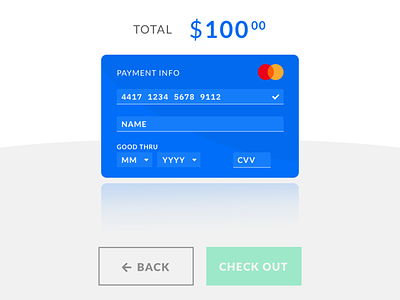 DailyUI 002: Credit Card Checkout check out credit card dailyui material design payment