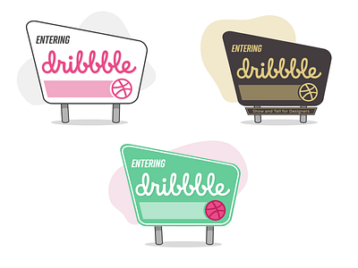 Entering Dribbble