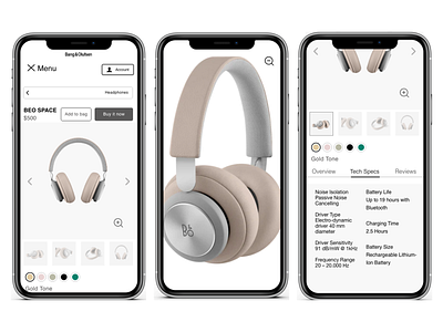 Bang & Olufsen adobe xd adobexd app application bangolufsen figma graphic designer mobile music response response design speakers ui uiux uiux design uiux designer ux vector web web designer