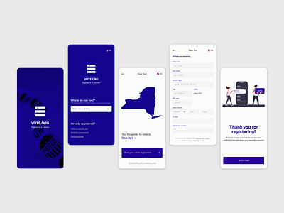 Vote.org concept app app concept design minimal mobile register ui usa vote