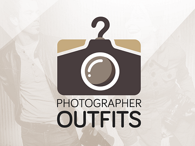 Photographer Outfits brown camera clothing shirt design elegant hanger lens logo logotype outfit photographer typography