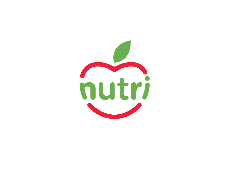 Apple mark flat minimal mark design logo design fruit red nature green nutrition logo apple