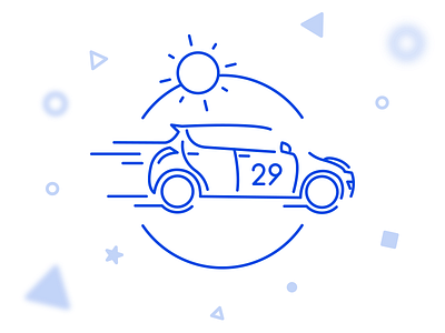 Radu's Suzuki Swift birthday car design icon illustration outline sketch sun suzuki swift