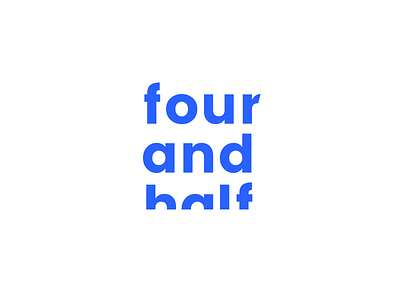 Four and half bold branding design four half logo mark symbol wordmark