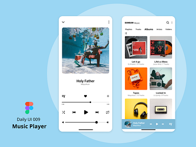 Daily Ui 009 - Music Player graphic design ui