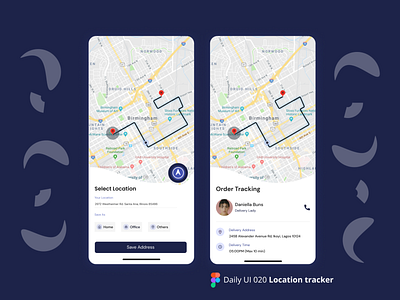 Daily Ui 020 - Location tracker graphic design ui