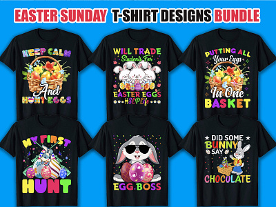 Easter Sunday T-Shirt Designs Bundle.