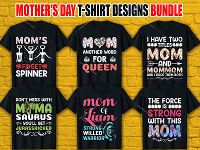 Mother's Day T-Shirt Designs Bundle.