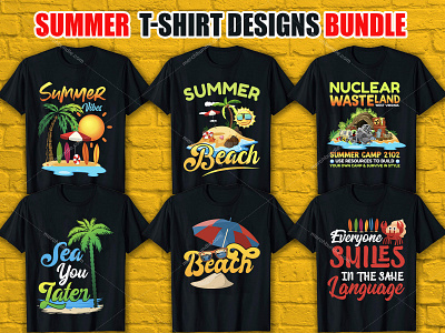 Summer T Shirt Designs Bundle