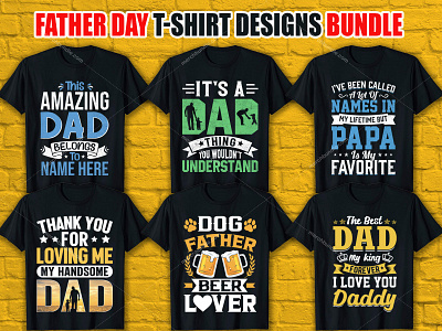 Father Day T Shirt Designs Bundle best father day t shirt bundle father day png father day svg father day t shirt father day t shirt design father day vector graphic design illustration logo merch by amazo typography