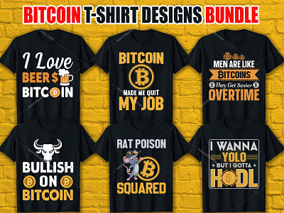 Bitcoin T Shirt Designs Bundle