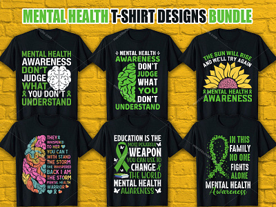 Mental Health T Shirt Designs Bundle best mental health t shirt branding design free t shirt graphic design illustration logo mental health t shirt merch by amazon t shirt t shirt design t shirt mockup typography ui vector