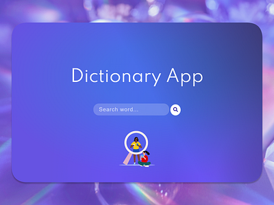 Dictionary App app desktop dictionary dictionaryapp ui webdesign