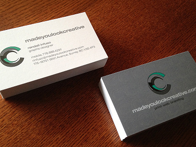 madeyoulookcreative business cards