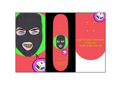 Lucky Mask art balaclava branding design graphic design illustration logo neon skateboard