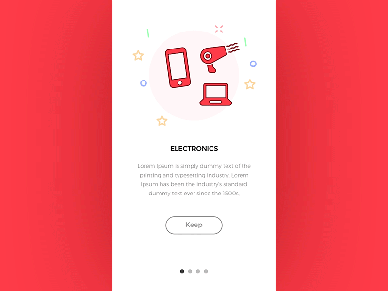 Onboarding experience animation