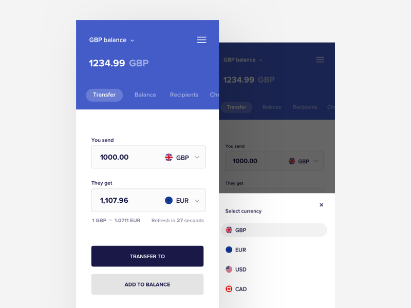 Mobile app concept by Hency on Dribbble