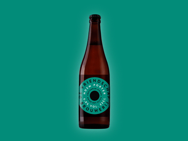 De Vriendschap beer labels beer bottle branding circle circular craft craft beer donut identity ipa labels packaging