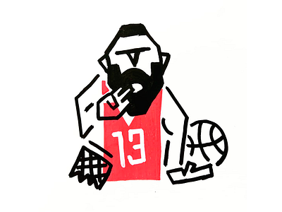 Harden basketball beard harden james posca