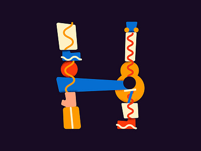 H for #36daysoftype 36days 36daysoftype h letter type art