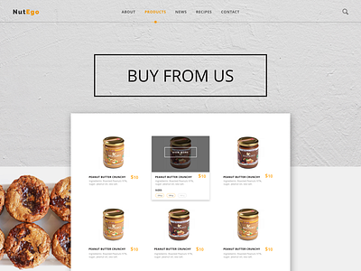 Online Store (Peanut Butter) e commerce flavour food healthy product shop store ui web website