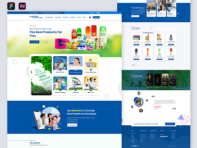 Products landing page graphic design landing page ui web website