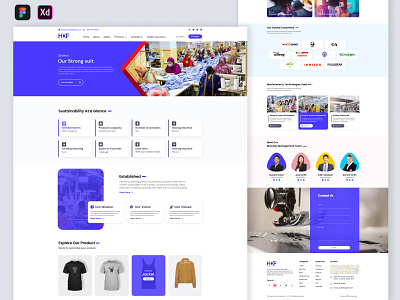 Garment Company branding design graphic design landing page ui ux web website