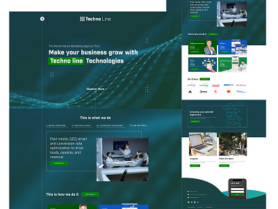 Technoline Web ui branding design graphic design illustration lan landing page logo ui ux web website