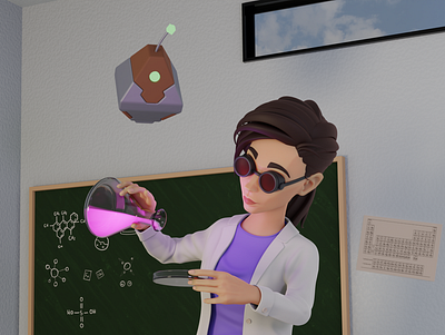 3D character - Scientist 3d avatar blender character metavers metaverse