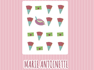 Marie Antoinette design illustration pastel sophiacopolla typography ui vector