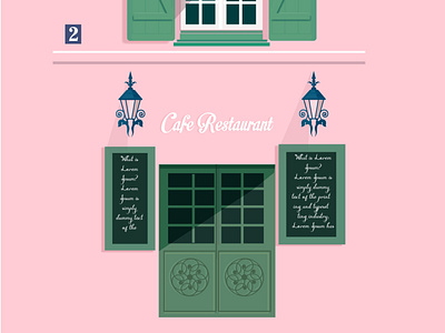 Cafe Restaurant app branding design illustration logo pastel typography ui ux vector wesanderson