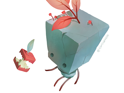 Forest Friend digital fanart gris game procreate