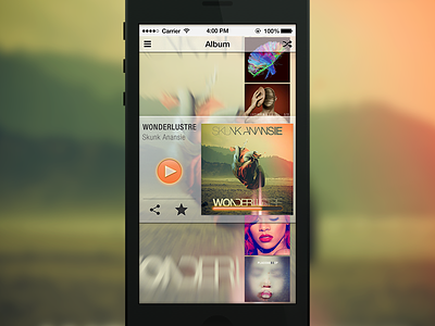 UI Music Player [VIDEO] album animation app design interface iphone music play player ui ux video