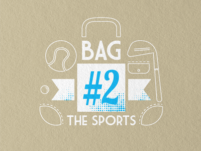 Bag#2 The Sports bag golf illustration leaflet logo sport tennis texture