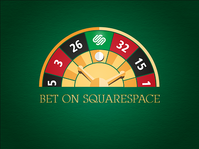 Squarespace Commerce bet casino casinò circular commerce e commerce ecommerce game green illustration money play roulette shape squarespace vector win winner