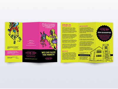 Festival House Taxman brochure design graphic design illustration layout rat fink