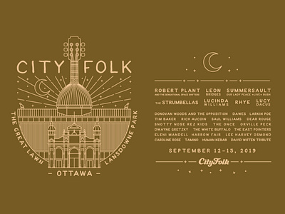 City Folk T-shirts illustration logo merch monoline