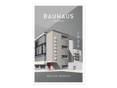 Bauhaus Dessau design graphic design illustration poster vector