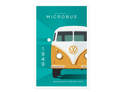 VW Microbus design graphic design illustration poster vector