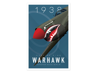 Warhawk design illustration poster vector