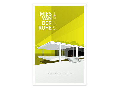 Farnsworth House design graphic design illustration poster vector