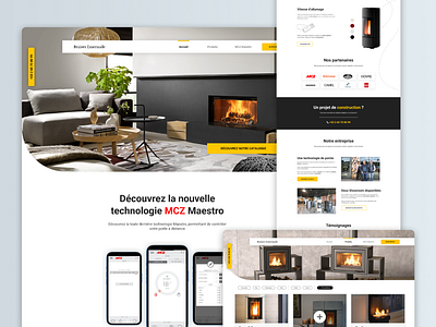 Website for a stove company branding design landing page ui ux