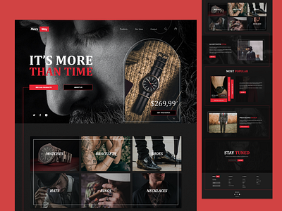 Landing page - Men's Way design graphic design landing page logo ui ux