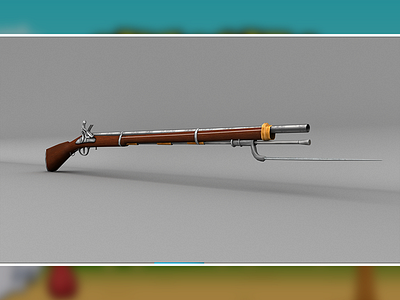Musket 3d Model 3d lowpoly musket
