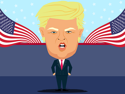 Donal Trump Character america carricatire donald president trump