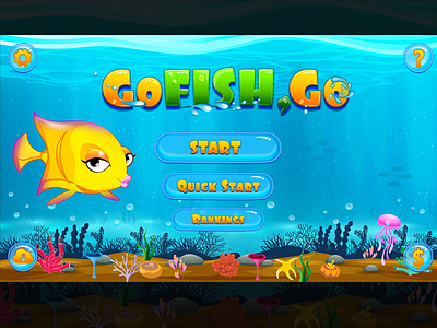 Go fish Go Game Graphics blue fish game graphics go ocean water