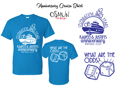 Delayed Anniversary Cruise Shirts design graphic design illustration shirtdesign tshirtdesign vector